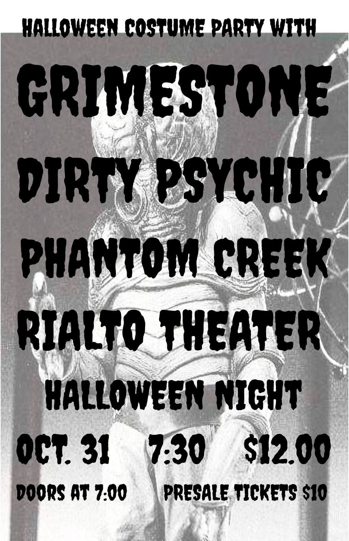 GRIMESTONE \/ PHANTOM CREEK HALLOWEEN COSTUME PARTY