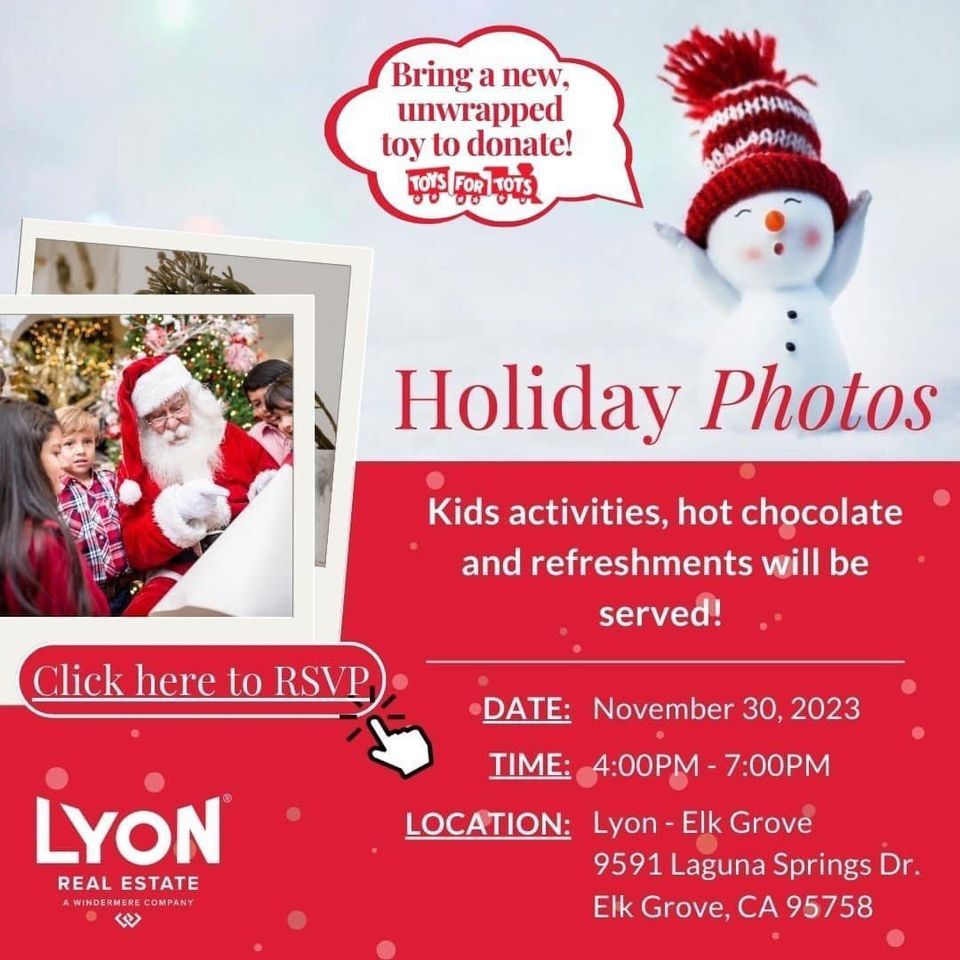 FREE Santa Photos Lyon Real Estate Elk Grove November 30, 2023