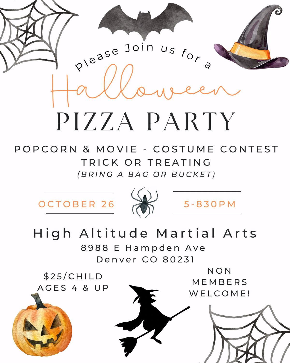 Halloween Pizza Party & Movie Night