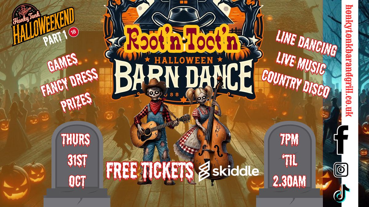 \ud83c\udf83\ud83d\udc7b Halloween Barn Dance at Honky Tonk Bar & Grill! \ud83d\udc7b\ud83c\udf83