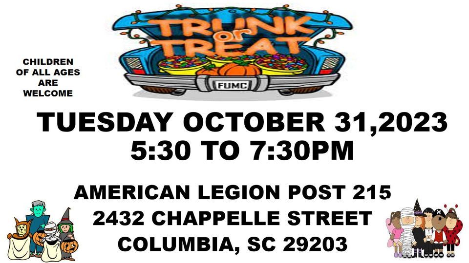 Trunk a Treat Columbia SC Louis D Simmons American Legion Post 215