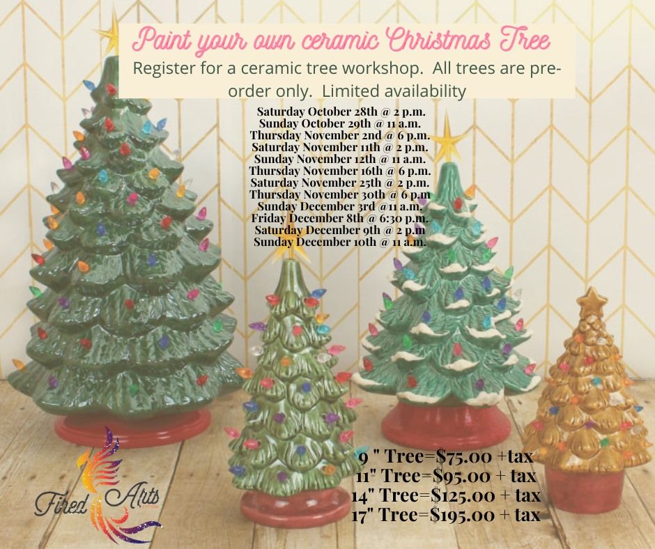 ? Vintage Ceramic Christmas Tree Painting!? Fired Arts Studio