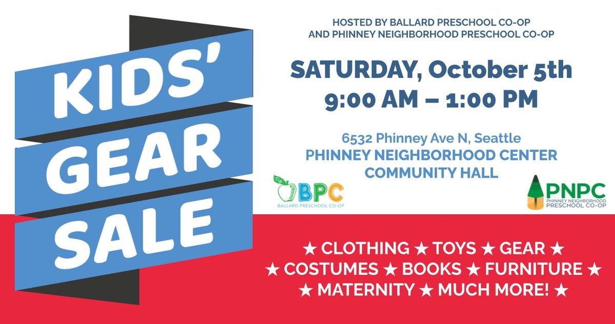 PNPC and BPC's Bi-Annual Kids' Gear Sale