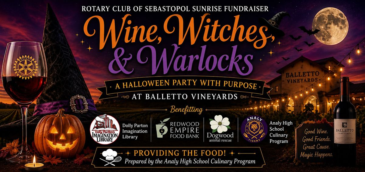 Wine, Witches, and Warlocks!: Halloween Costume Party in Santa Rosa ...