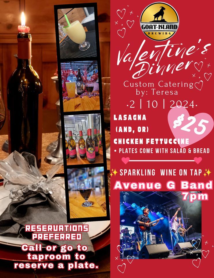 Valentines dinner / Avenue G band Goat Island Brewing, Cullman, AL