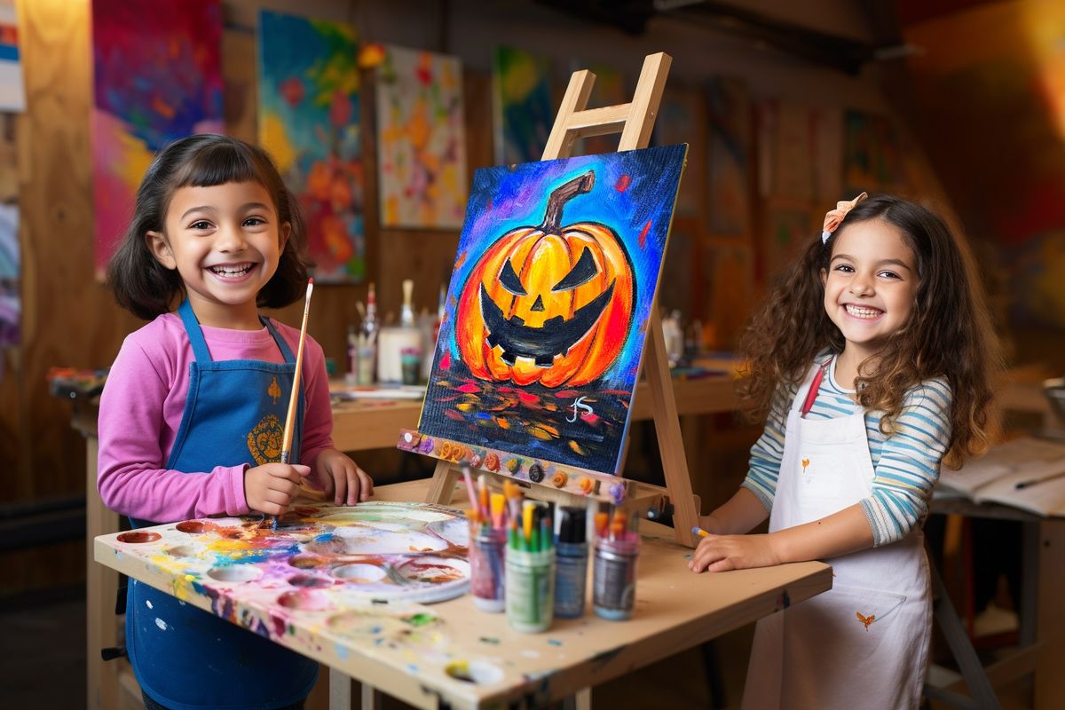 Kids Family Paint - Halloween Event \u201cSpooky Pumpkin\u201d