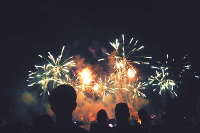 Fistral Beach Bar Fireworks