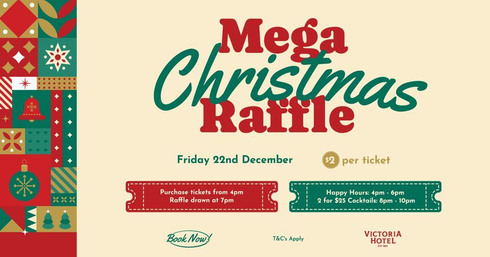 Mega Christmas Raffle Victoria Hotel, Strathalbyn, Mclaren Vale, SA