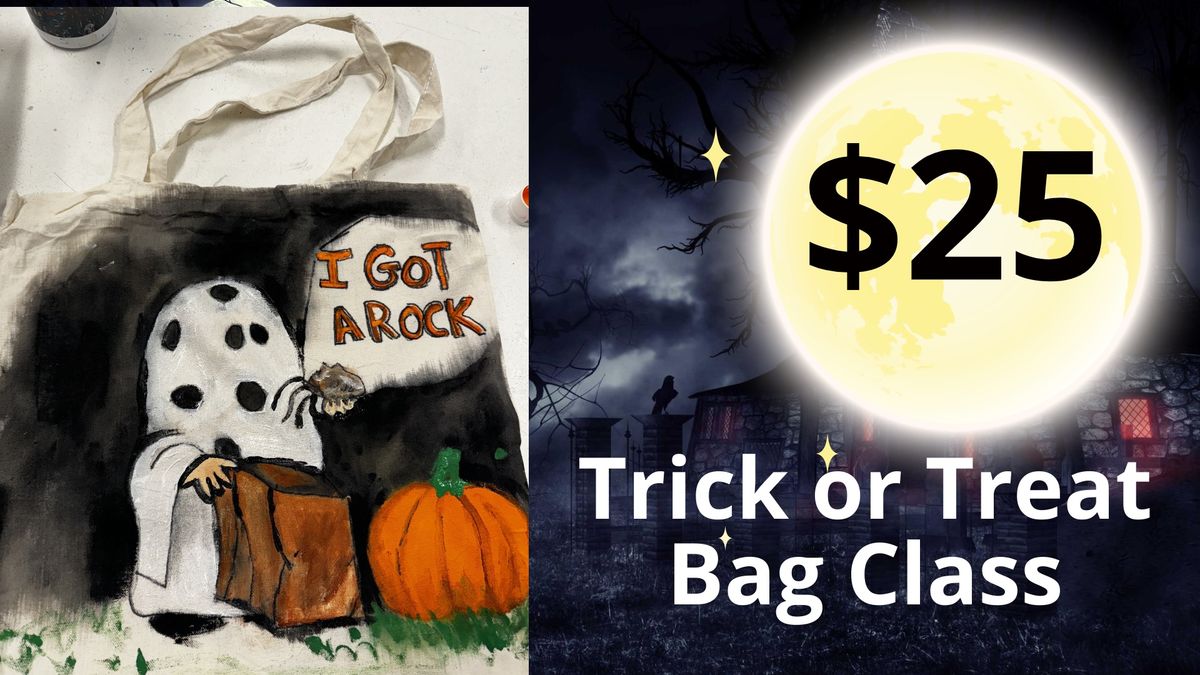 Trick or treat canvas bag clas