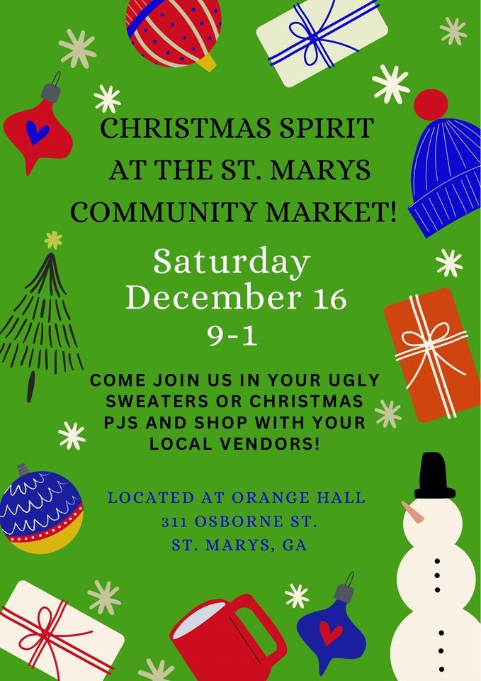 Christmas Market Shopping Day! Orange Hall Gilman Cultural Center