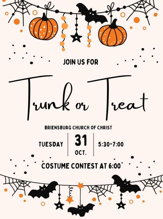 Trunk or Treat! | Briensburg church of Christ, Benton, KY | October 31 ...