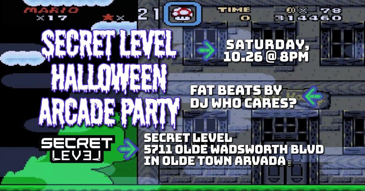 Halloween Arcade Party at Secret Level 