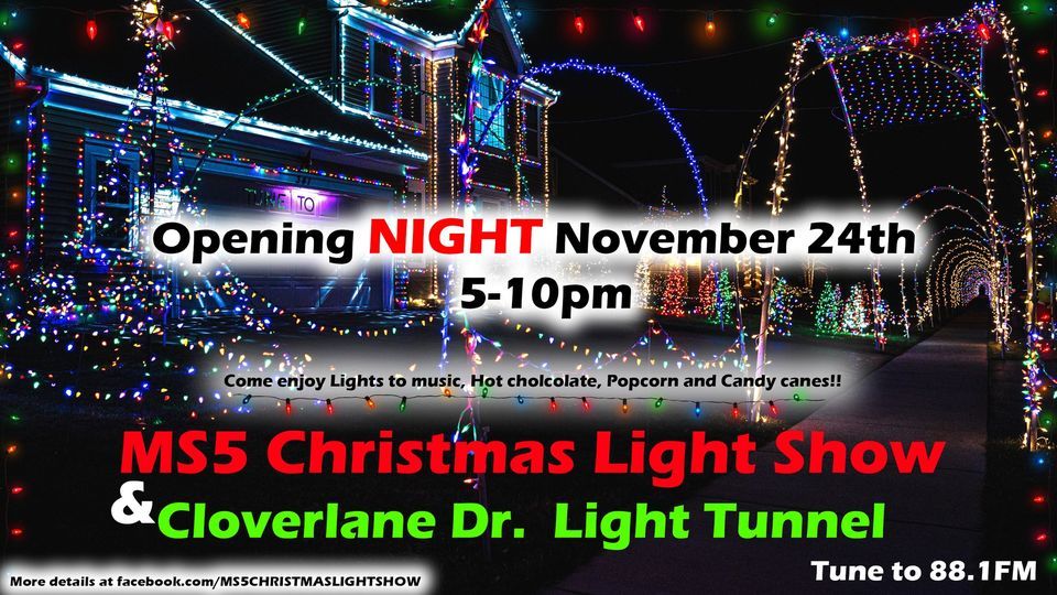 MS5 Christmas Light Show and Cloverlane Dr. Light Tunnel MS5 Christmas Light Show, Sycamore