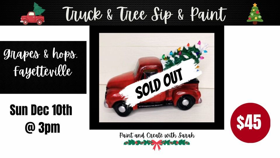 Ceramic Truck & Tree Sip & Paint Grapes & Hops, Fayetteville, NC