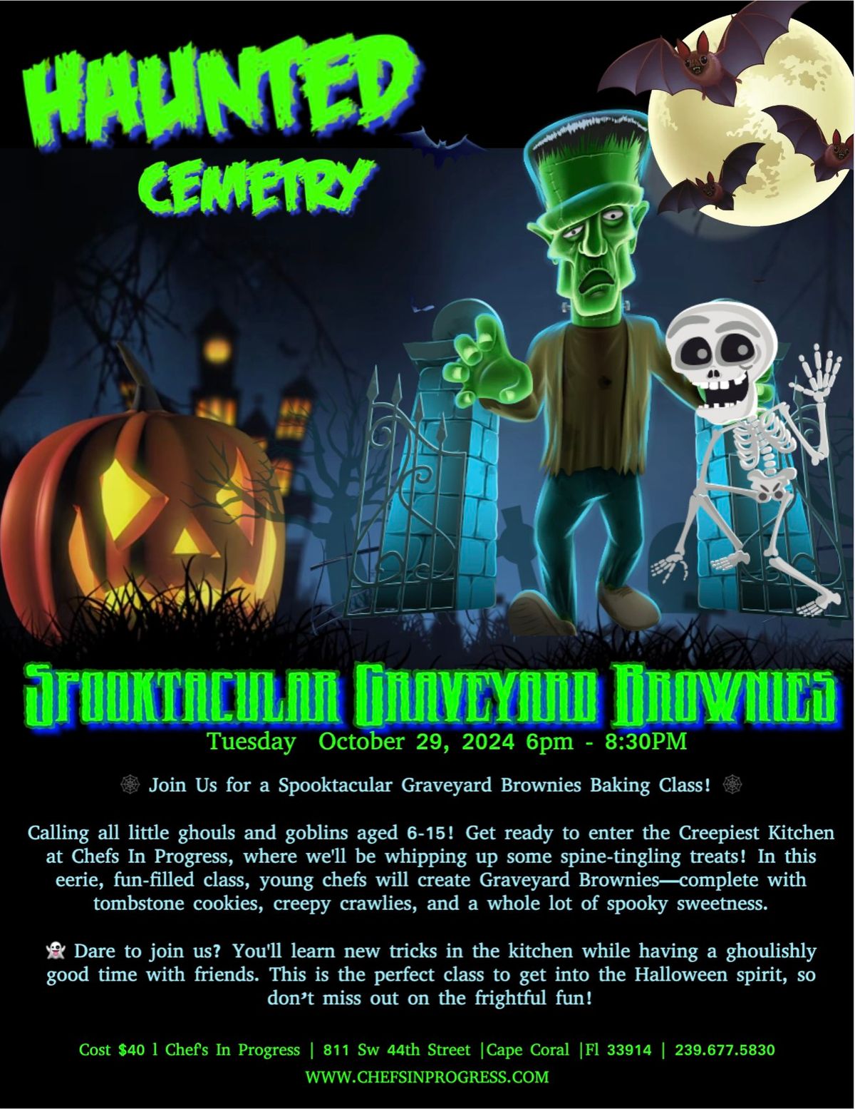 \ud83c\udf83\ud83d\udc7b Spooktacular Graveyard Brownies Baking Class \ud83d\udc7b\ud83c\udf83