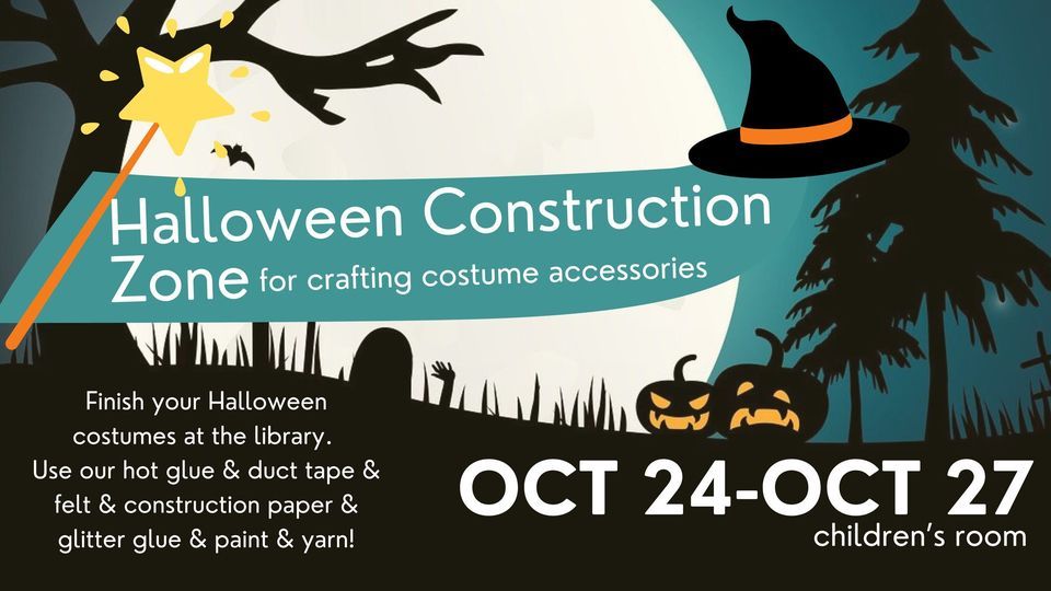 Halloween Construction Zone for crafting costume accessories