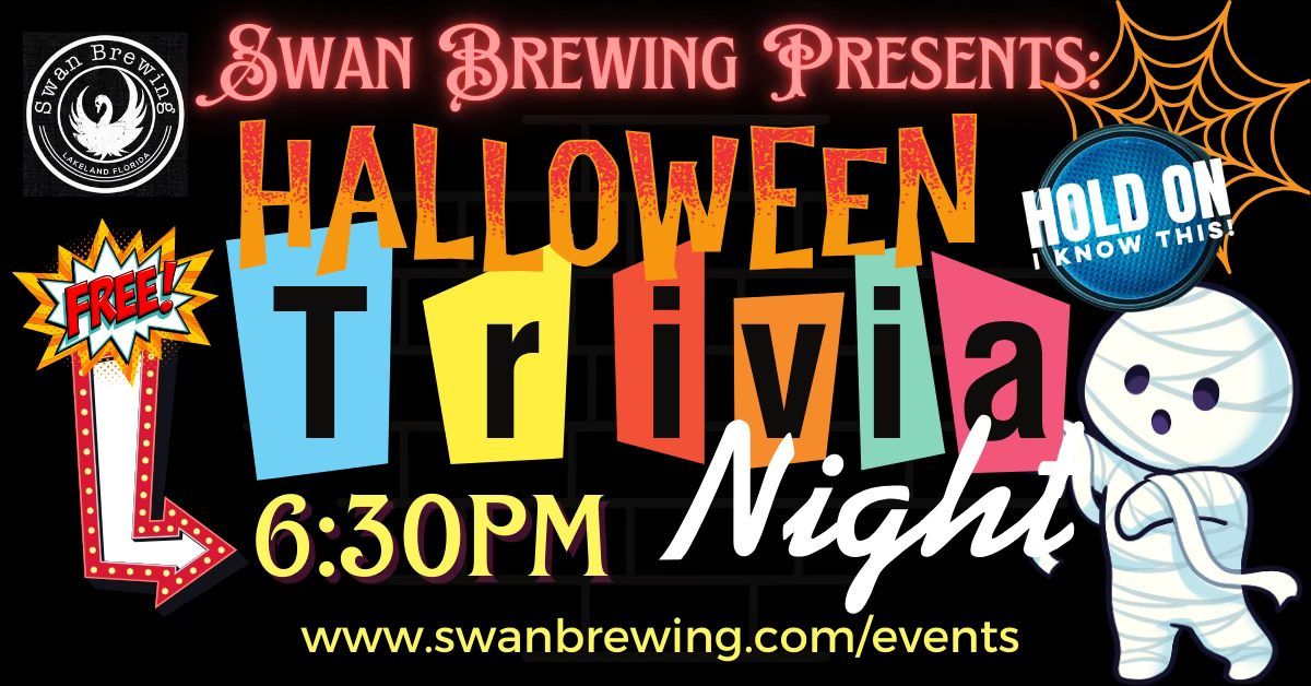 \ud83c\udf83 FREE Halloween Trivia at Swan Brewing! \ud83c\udf83 w\/ Fat Maggie's \ud83c\udf2d