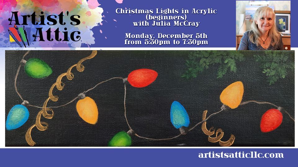 Christmas Lights in Acrylic (beginners) with Julia McCray National