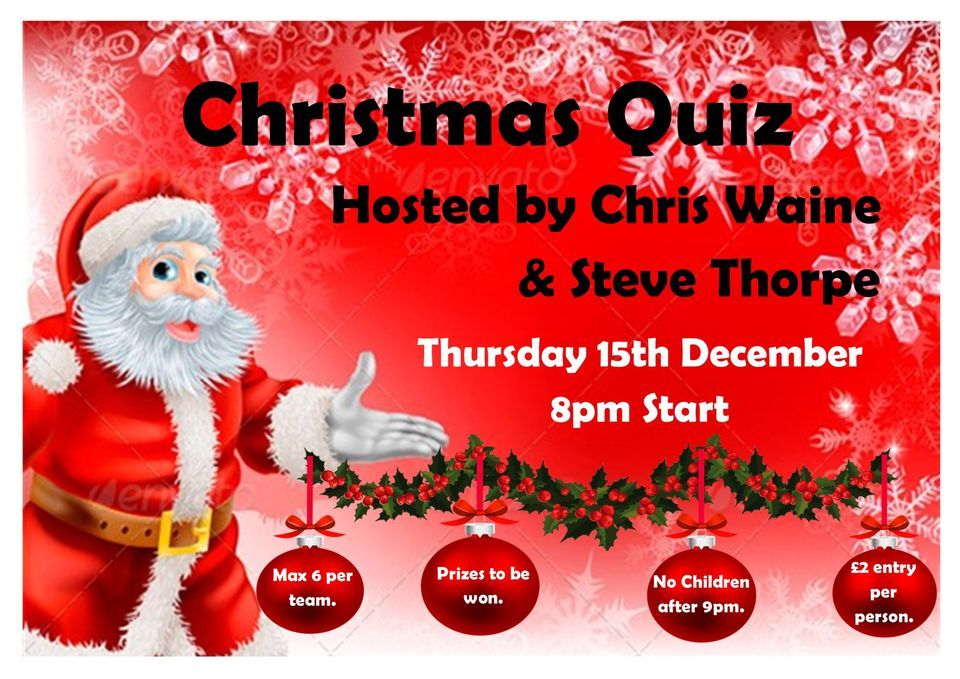 Christmas Quiz  The Centre at Mawsley, Kettering, EN  December 15, 2022