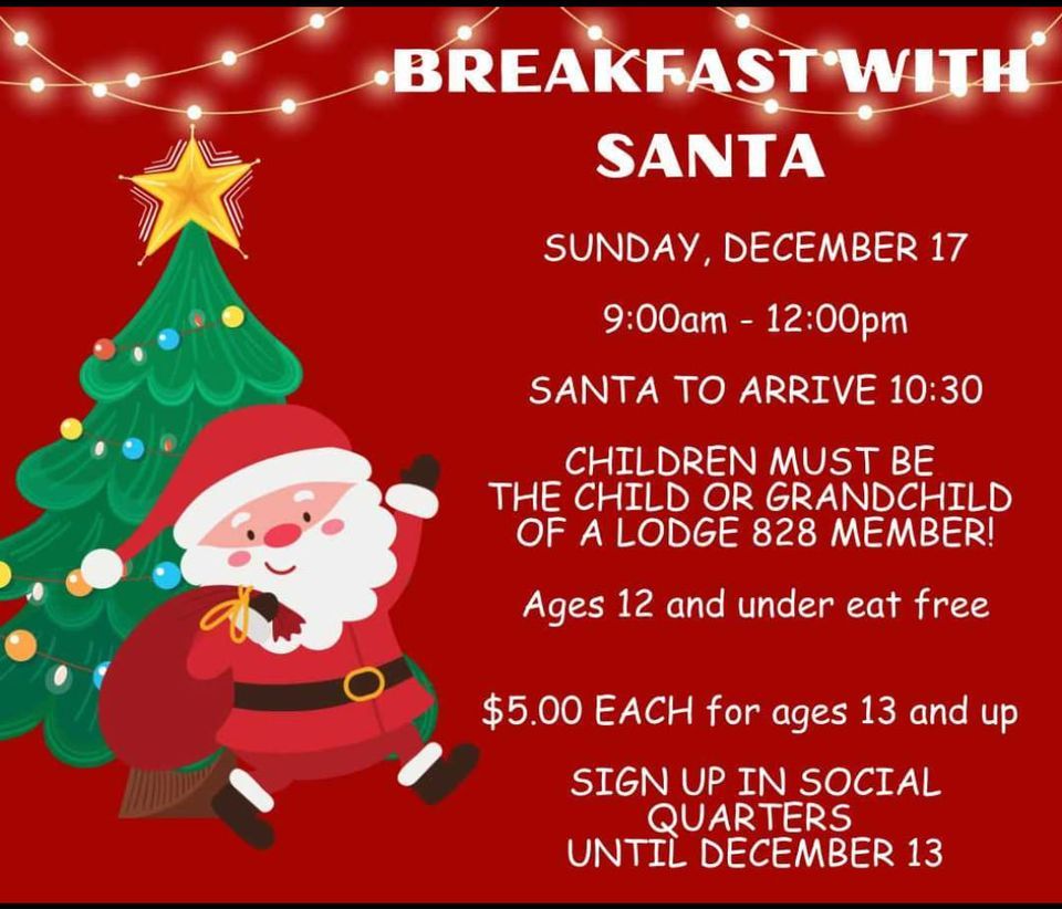 Christmas Breakfast With Santa Chicago Heights Moose Lodge December