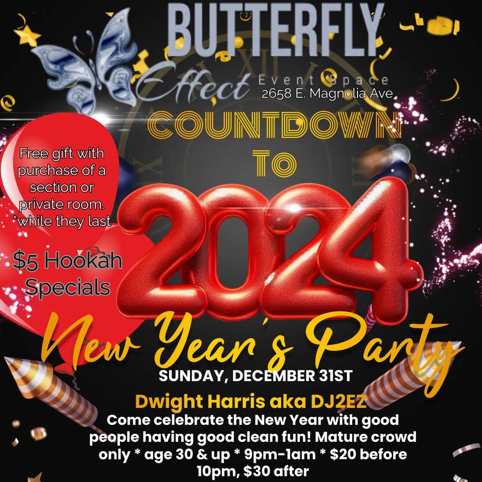 New Years Party, 2024!! Butterfly Effect Event Space
