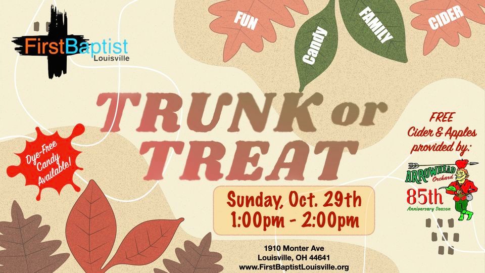 FBC Trunk or Treat 2023 First Baptist Church Louisville October 29