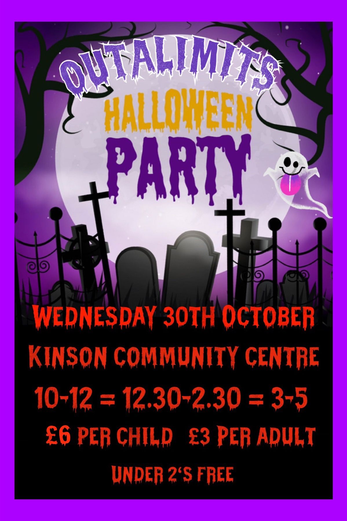 OUTALIMITS FAMILY HALLOWEEN PARTY @ KINSON COMMUNITY CENTRE 