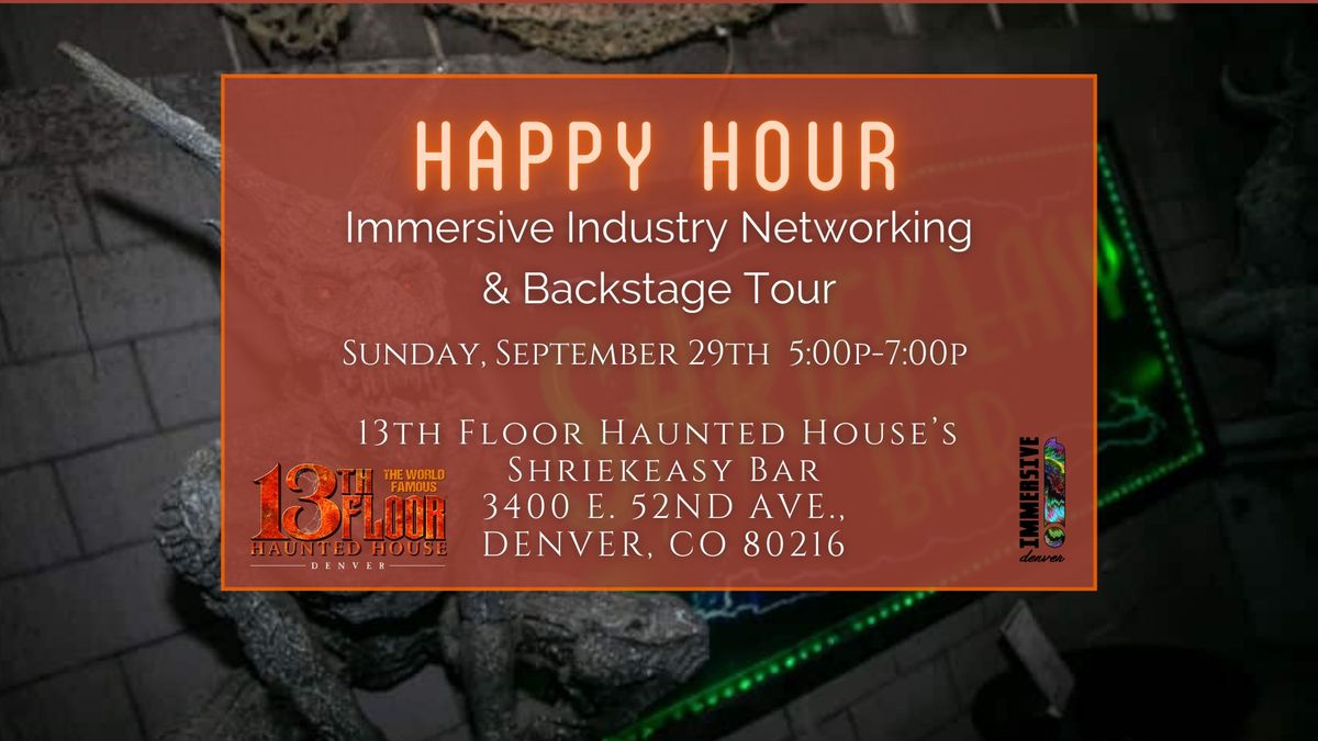 Sept. Industry Networking & Backstage Tour @ 13th Floor