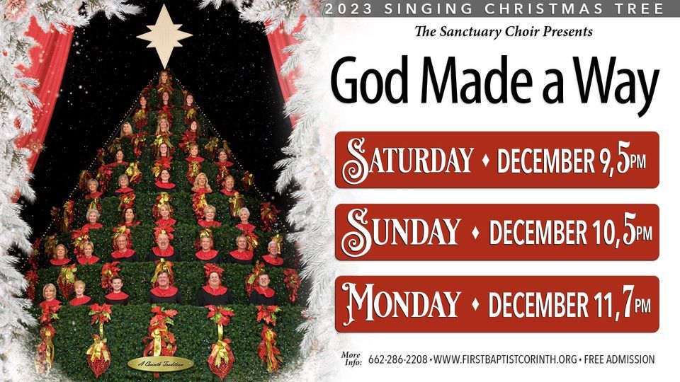 The 2023 Singing Christmas Tree First Baptist Church, Corinth, MS