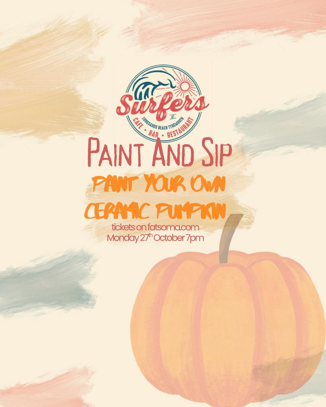 Paint and Sip, Halloween pumpkins- Monday 27th October