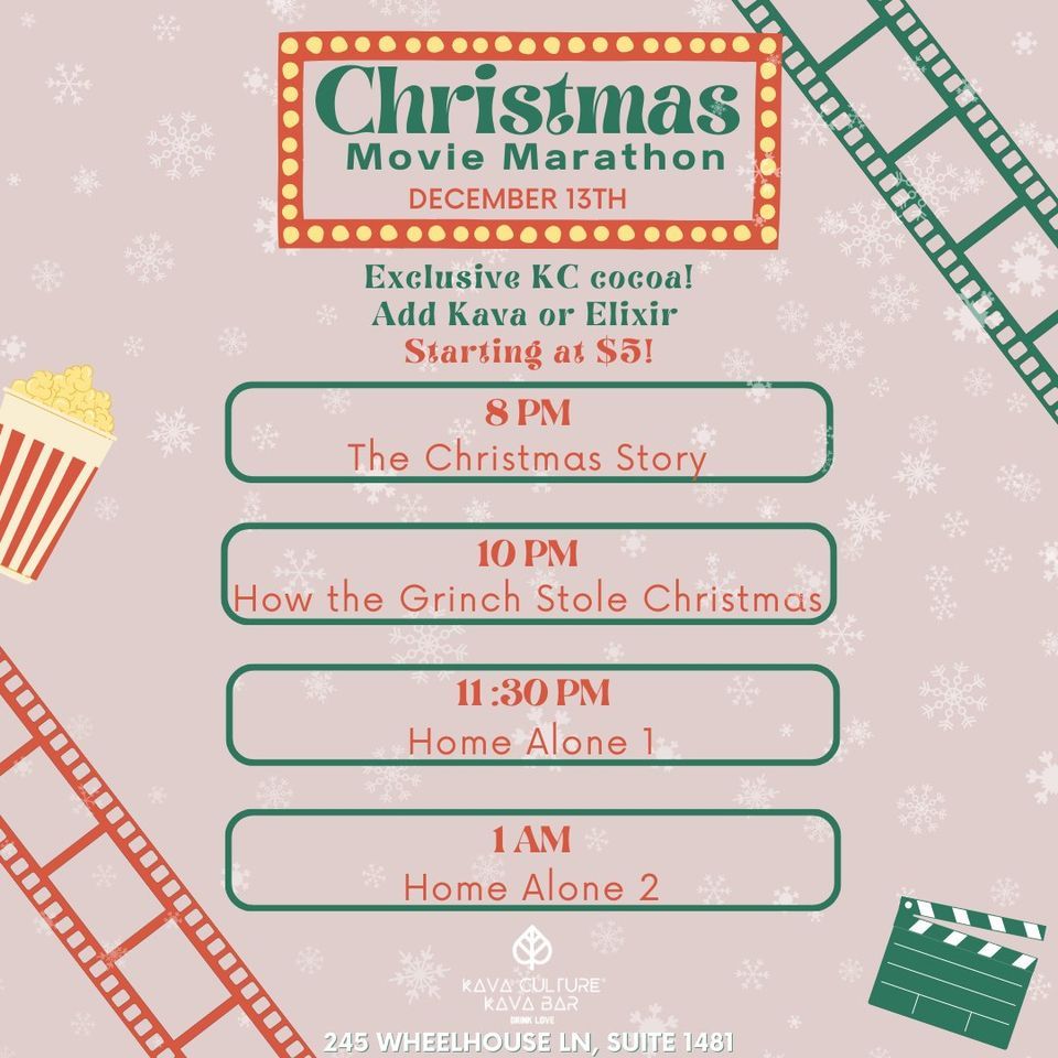 Christmas Movie Marathon Kava Culture Lake Mary December 13, 2023