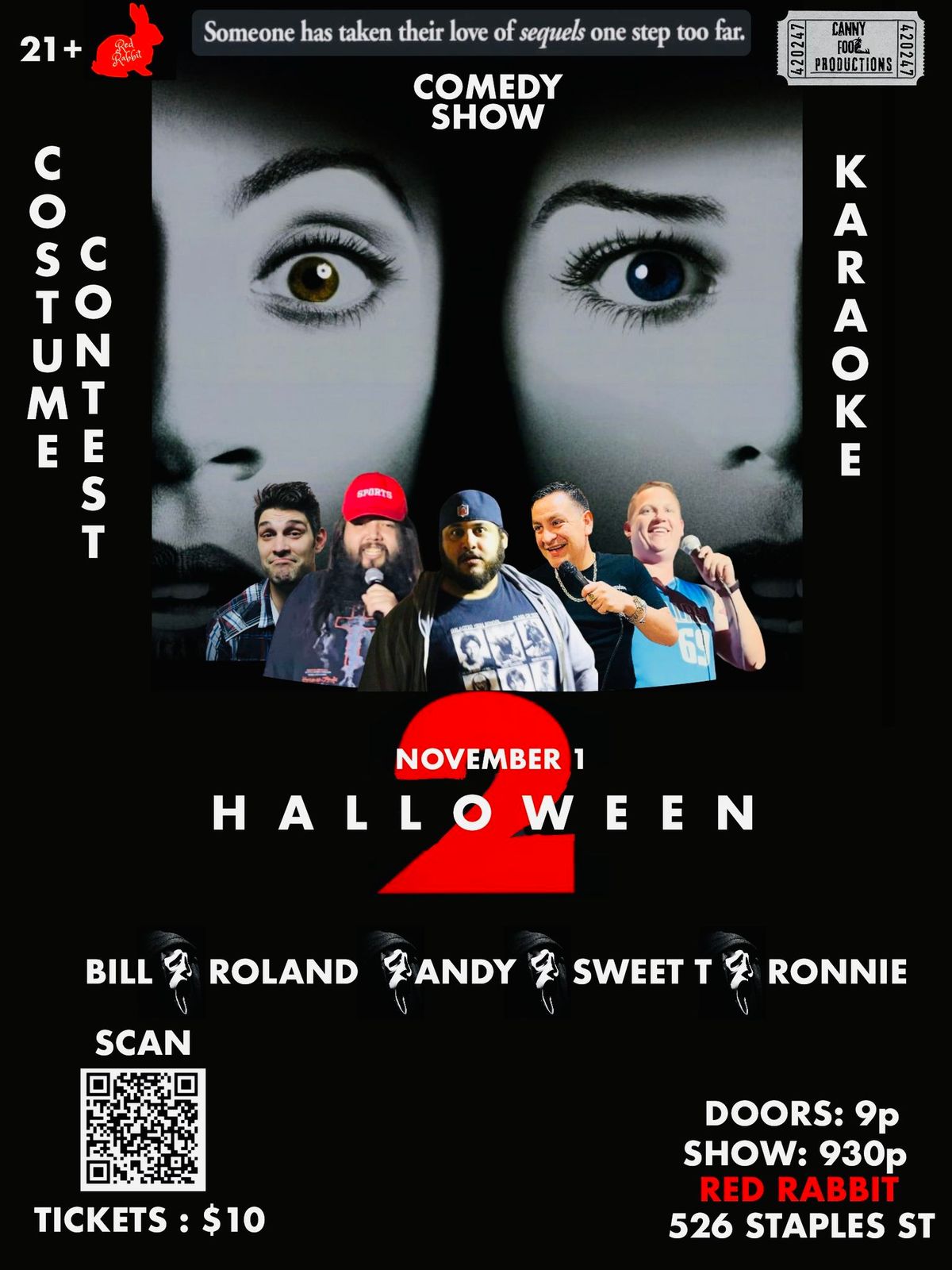 Halloween 2 Comedy Show w\/ Karaoke After Party