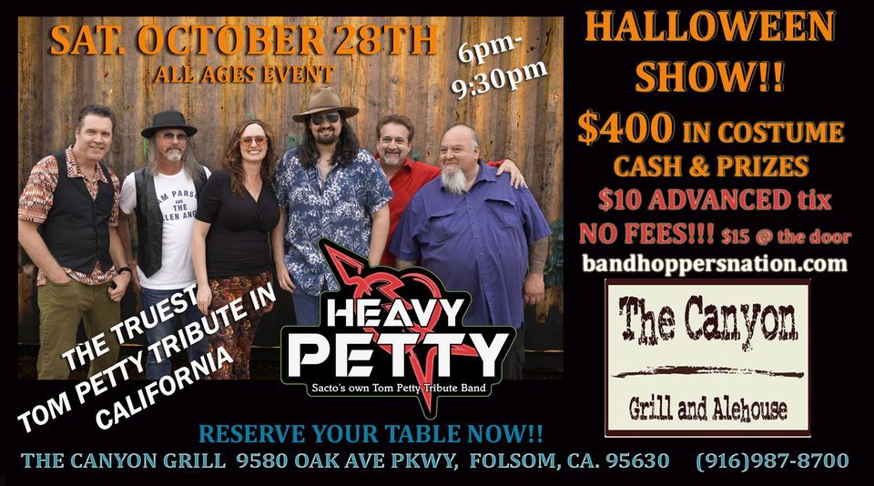Heavy Petty HALLOWEEN bash & costume contest Canyon Grill in Folsom