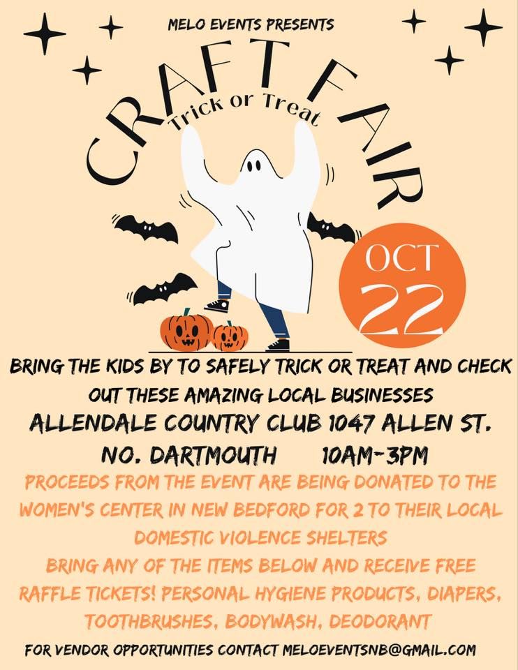 Trick or Treat Craft Fair Allendale Country Club, North Dartmouth, MA