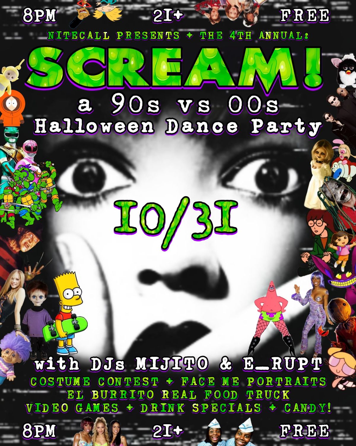 10.31 ::: SCREAM! a 90s vs 00s Halloween Dance Party ::: with MIJITO & E_Rupt ::: at The Royal Room