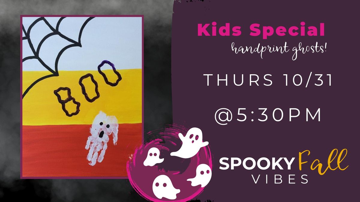 Kids Handprint Ghosts - Halloween Party