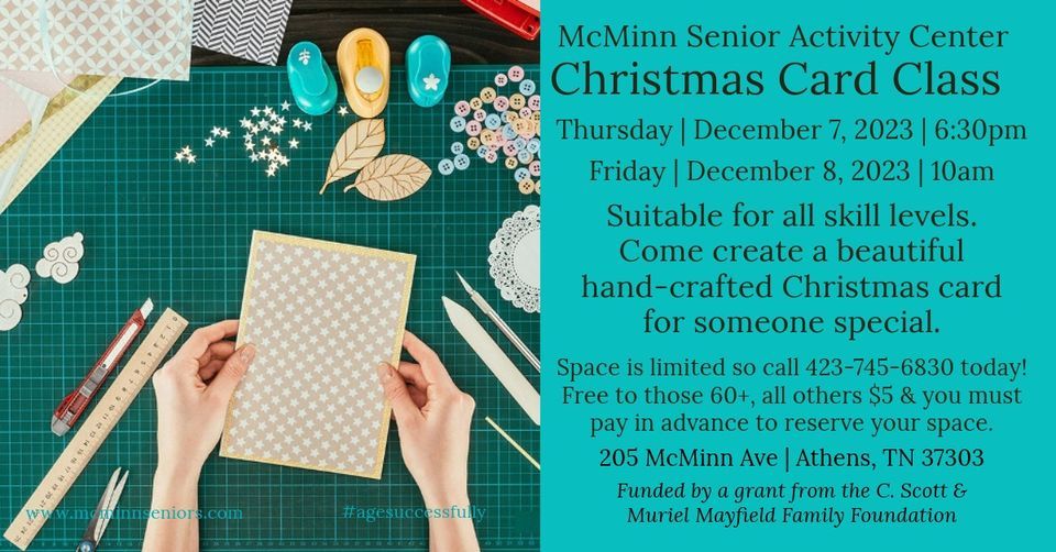 Christmas Card Class | McMinn Senior Activity Center, Athens, TN ...