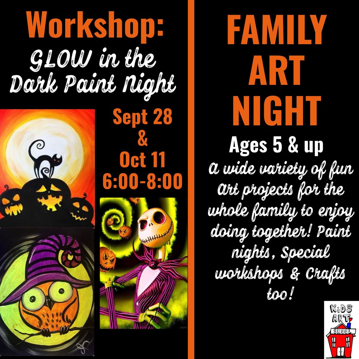 Halloween GLOW Family Paint Night #2