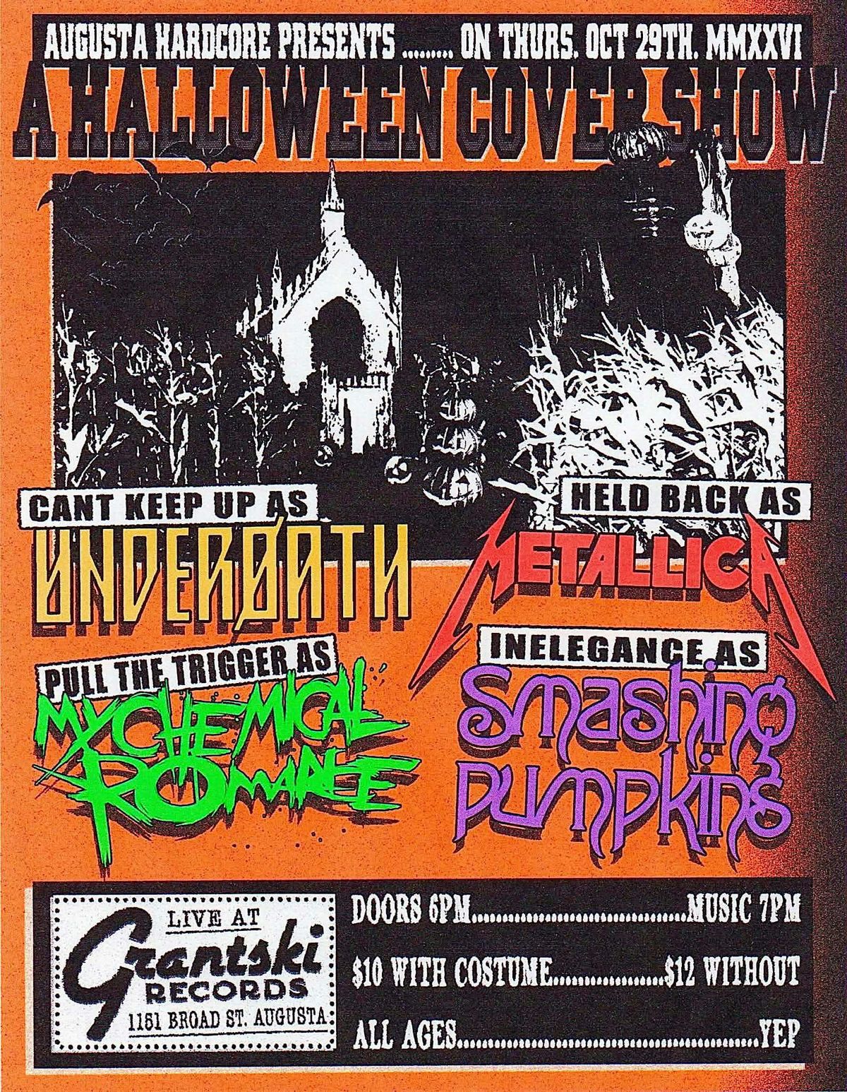 A Halloween Cover Show: Halloween Concert in Augusta, Mon Nov 30 | Hunt ...
