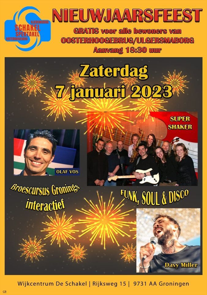 Nieuwjaars Feest 2023 Wijkcentrum De Schakel, Groningen, GR January