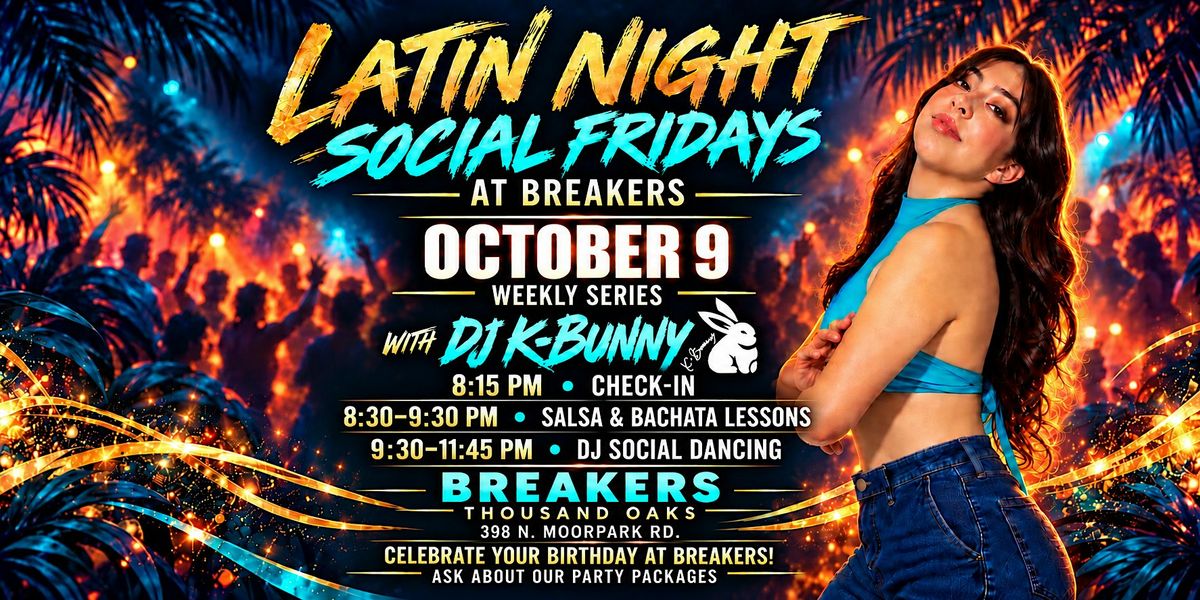 Halloween Latin Night Social Thursday 10/30 at Breakers 8pm-Midnight in ...