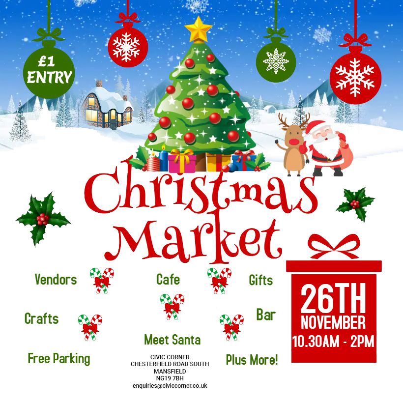 Christmas Market Civic Corner Events and Private Hire, Mansfield, EN