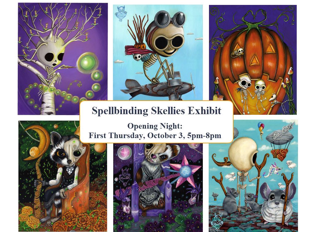 MISTY MONSTER DEBUTS HER "SWEETLY SPOOKY SKELLY PAINTINGS" AT BOISE BREWING!!!