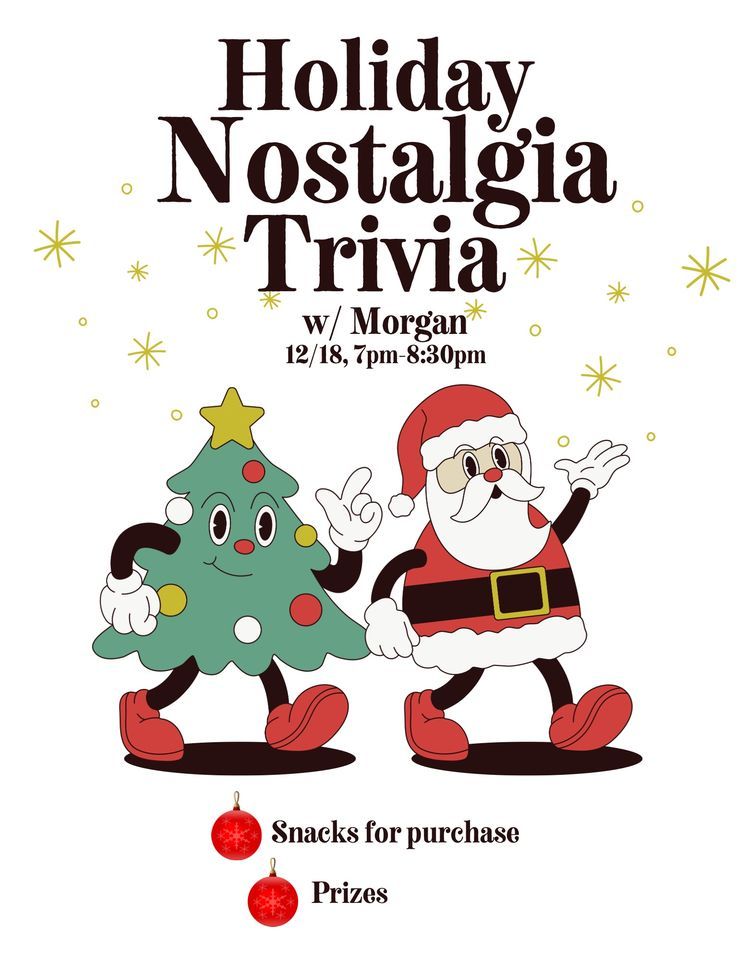 Holiday Nostalgia Trivia Night Greenville Beer Exchange December 18