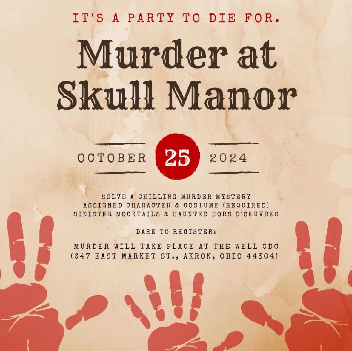 Murder at Skull Manor (Murder Mystery Party)