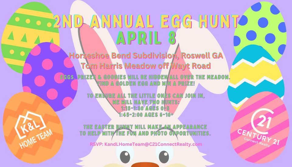 2nd Annual Egg Hunt in Horseshoe Bend! Horseshoe Bend, Roswell, GA