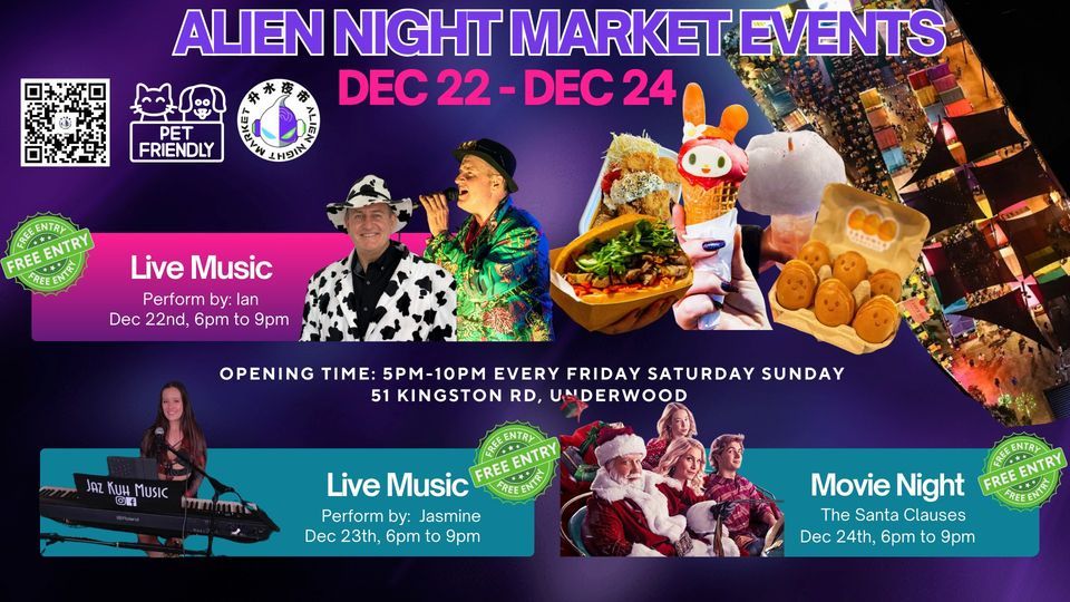 Celebrating Christmas in Alien Night Market