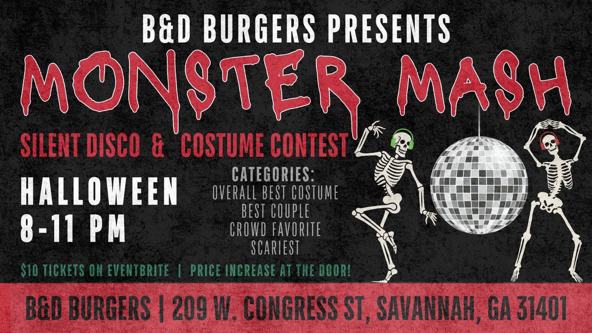 HALLOWEEN SILENT DISCO \ud83e\udea9\ud83d\udc7b @ B&D Burgers \ud83c\udf54