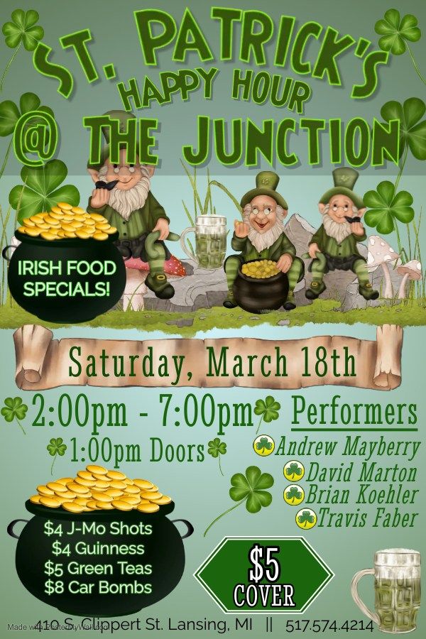 St. Patrick's Weekend Happy Hour! @ The Junction 3\/18