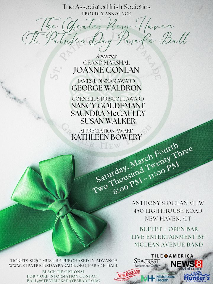 2023 Greater New Haven St. Patricks Day Parade Ball Anthony's Ocean